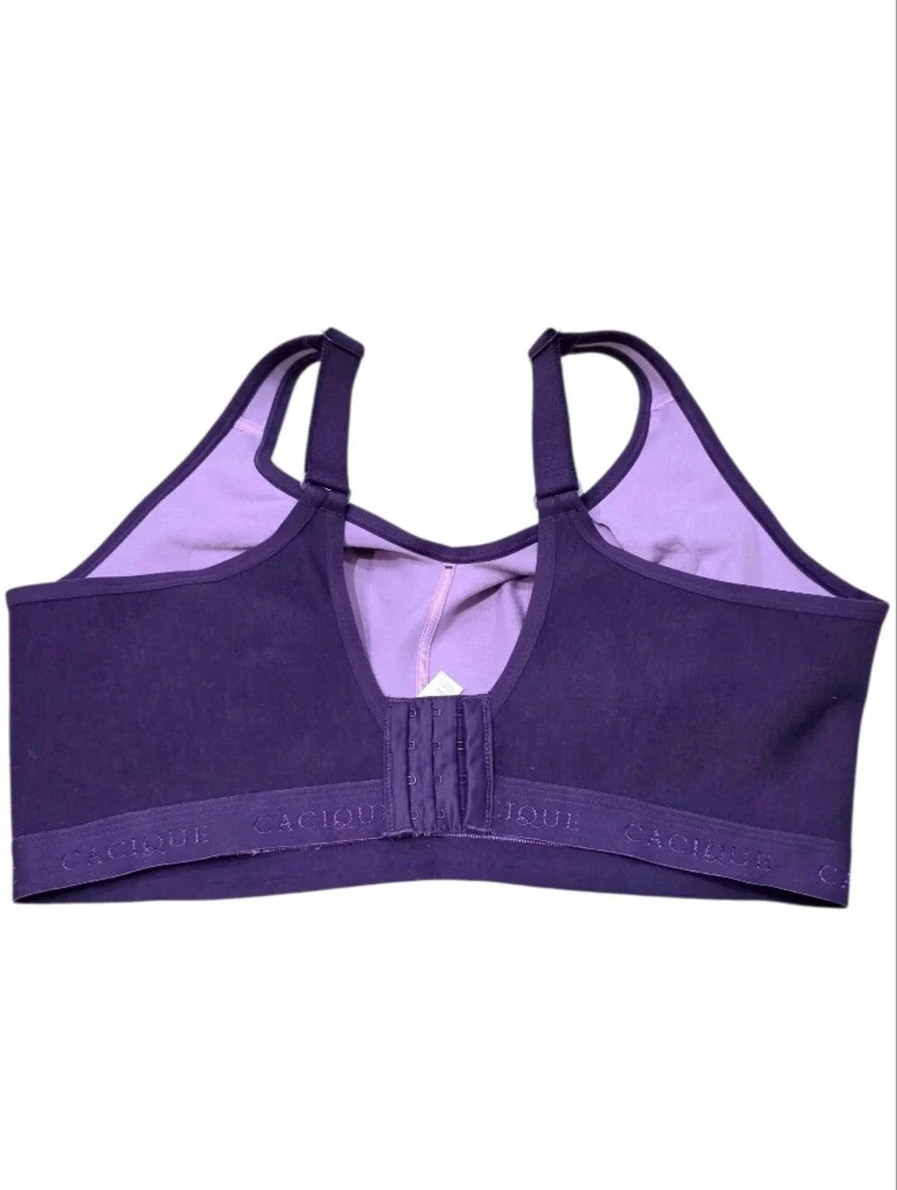 Cacique Lane Bryant 42H Purple Lace Unlined Full Coverage Underwire Bra
